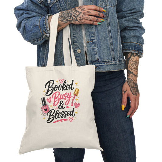 Booked, Busy & Blessed Tote Bag