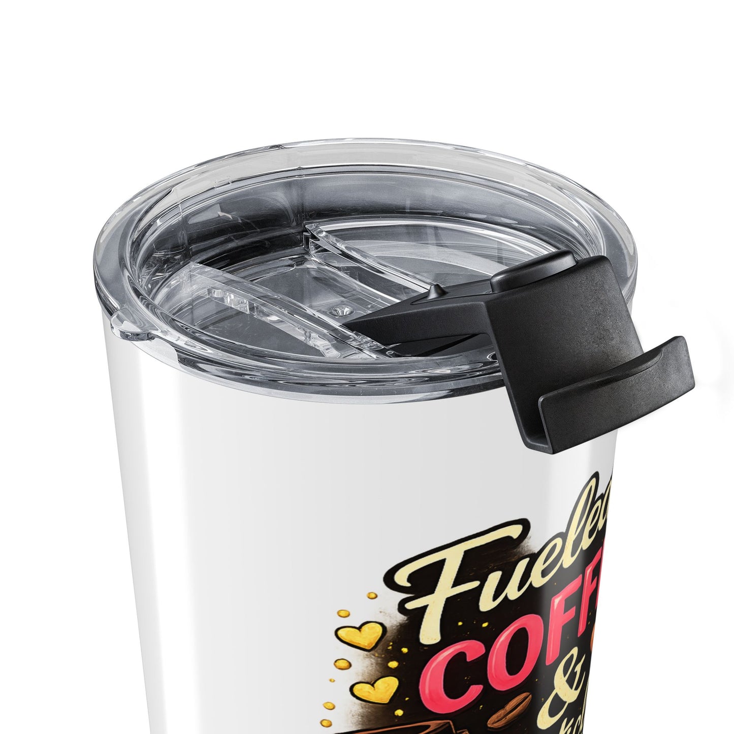 "Fueled by Coffee & Cuticle Oil" 20oz Tumbler —