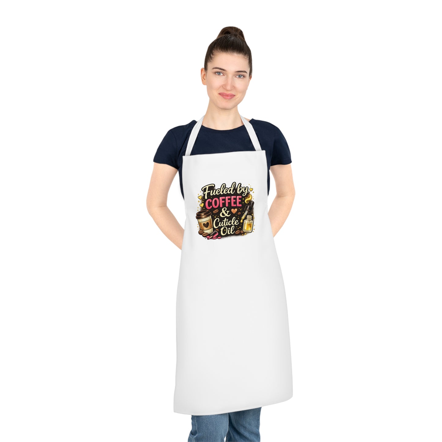 "Fueled by Coffee & Cuticle Oil" Apron for Nail Techs
